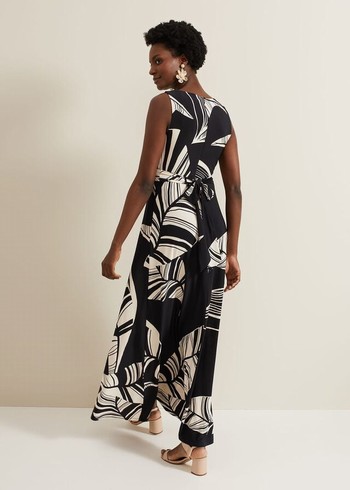 Phase Eight Artemis Abstract Dress Black/Multicolor Australia | RZ8415032